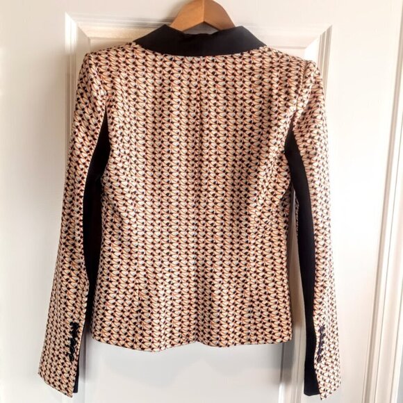 BCBGMaxAzria Sur Geometric Print Tuxedo Collar Blazer - Picture 3 of 7